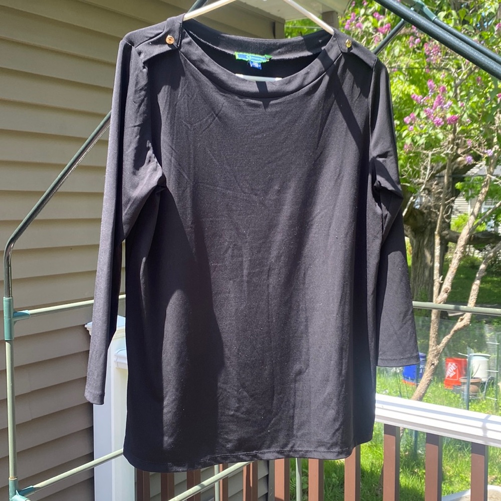 C. Wonder black knit top 3/4 Sleeve lightweight EUC M